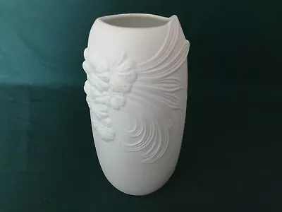 Buy Vintage White Floral Bisque Kaiser Vase, 7”.         D236 • 23.72£