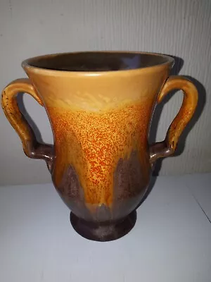 Buy Vintage Art Deco Vase Urn Orange And Brown BESWICK Ware Vgc ENGLAND 13.5cm Tall • 26£