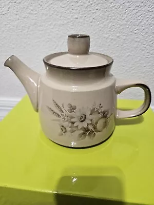Buy Vintage, Denby Tan/brown Porcelain Floral Handmade Tea Pot W/lid Made In England • 23.62£