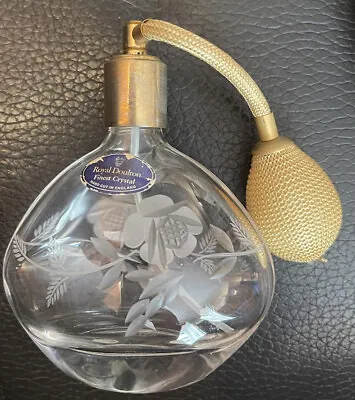 Buy Royal Doulton Finest Crystal Perfume Atomiser Spray Bottle - Hand Cut In England • 12£