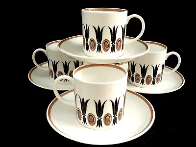 Buy 4 X  WEDGWOOD    SUSIE COOPER  COFFEE CANS & SAUCERS   *** CORINTHIAN *** DESIGN • 20£