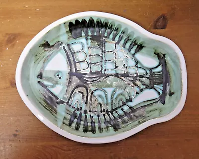 Buy Vintage Tremaen Cornwall Studio Art Pottery Newlyn Fish Ceramic Dish Plate 10  • 34.99£