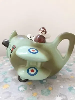 Buy 1960 Vintage Carlton Ware Airplane Porcelain Teapot Made In England • 386.05£