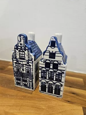 Buy Vintage Delft Blue Holland Houses Handpainted Salt & Pepper Shakers  • 28£