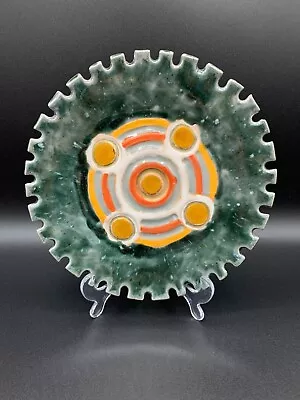 Buy Signed Handmade Studio Stoneware Glazed Pottery Trinket Dish Plate Décor 19cm • 12.99£