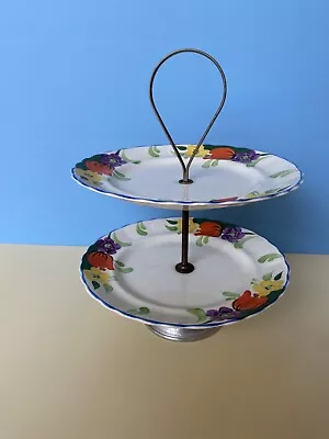 Buy Vintage 1930s/1940s Solian Ware Soho Pottery 2 Tier China Cake Stand  • 10£