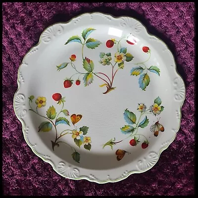 Buy Rare Vintage James Kent Old Foley Strawberry And Butterflies Design Plate • 22£