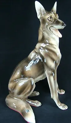 Buy Vintage Wien Keramos Austria Ceramic German Shepherd Dog Figure Large Statue 15' • 211.21£