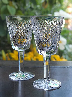 Buy Waterford Crystal Cara Claret Wine Glasses Pair Vintage Mint, 5 7/8  Tall • 75£