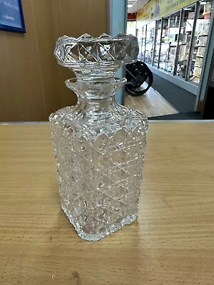 Buy Ornamental Patterned Glass Decanter With Stopper • 14.99£
