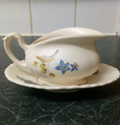 Buy Axe Vale Pottery Sauce Boat And Saucer Floral Vintage Devon • 4£