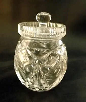 Buy Vintage Heavily Cut Glass Preserve Pot With Lid • 12.99£