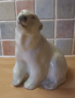 Buy BRANKSOME POTTERY (?) Polar Bear - Ceramic / Pottery Figure - VINTAGE VVGC • 15.30£
