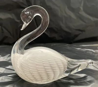 Buy Swedish Art Glass Swan Signed - FM Konstglas Ronneby • 20£