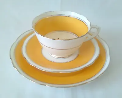 Buy White & Yellow Cup, Saucer & Plate Trio | Foley  China EB & Co • 25£
