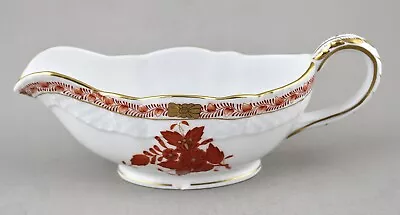 Buy Herend Porcelain Chinese Bouquet Apponyi Rust Aog Gravy Boat 229 Chip On Base • 25£