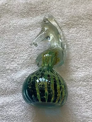 Buy Mdina Sea Horse Shaped Paperweight - Signed • 9.99£