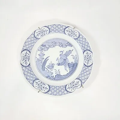 Buy Old Chelsea Furnivals Lunch/ Appetizer Plate 8  Peacock Blue White Floral Wall • 9.50£