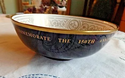 Buy Scarce 1965 Royal Doulton Pottery 150th Anniversary Cobalt Blue Bowl Second • 15£