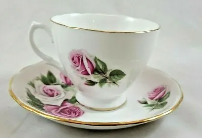 Buy Ridgway Potteries Royal Vale Pink Floral Bone China Cup & Saucer -Made In Englan • 11.56£