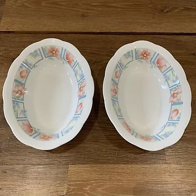 Buy Johnson Brothers Bloomsbury Open Vegetable Dishes X 2 Oval 10.75” Serving Bowls  • 15.95£