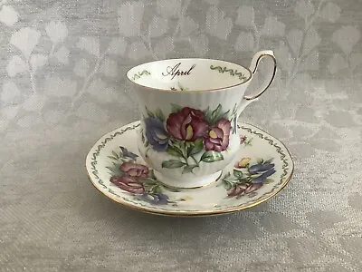 Buy Rosina China ‘April Sweet Pea’ Cup & Saucer - Queen’s  • 16£