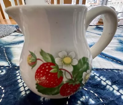 Buy Vintage Holkham Studio Pottery Strawberries Creamer England • 3£