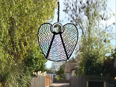 Buy Birthstone Angel October Opal Iridescent Stained Glass Decoration Suncatcher • 14.99£