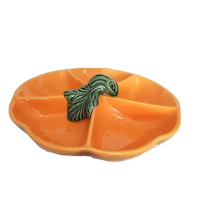 Buy Pumpkin Dish Olfaire Majolica Divided Round Portugal Fall Thanksgiving  • 15.51£