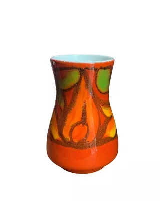 Buy Poole Pottery Abstract Vase Orange Yellow Mid Century Volcano Vintage 31 • 12.99£