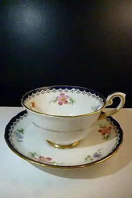 Buy Vintage 1950s Tuscan Fine English Bone China Floral Patterned Cup & Saucer - VGC • 22.50£