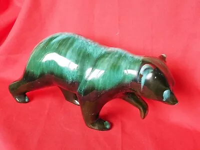 Buy Vintage Canadian Blue Mountain Pottery Large Walking Bear In Green. VGC • 7.99£