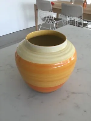 Buy Shelley Vintage Orange Yellow And Cream Bands Vase  Excellent Condition  • 14£