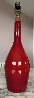 Buy Rare Vintage 60s Mid Century Danish Holmegaard Red Glass Table Lamp Jacob E Bang • 140£