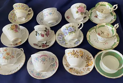 Buy Choice Of Pretty Floral Cups & Saucers  -Vintage Weddings, Tea Parties, Cafes • 2.99£