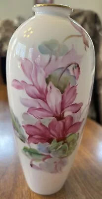 Buy Vintage Noritake Bone China Nippon Toki Kaisha Floral Vase Signed Pink White • 33.78£