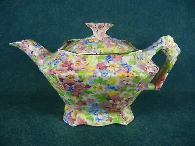 Buy James Kent England Apple Blossom Floral Chintz Square Small Teapot With Lid • 142.04£
