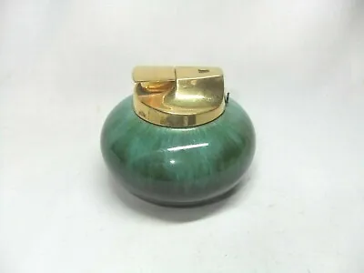 Buy Blue Mountain Pottery Lighter Canada Green Black Drip Glaze Round Canadian  Rare • 24.99£