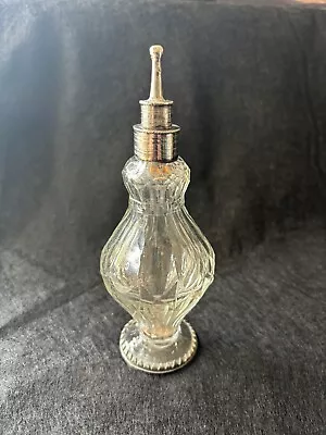 Buy Antique Cut Glass Perfume Bottle With White Metal/Silver Neck • 12£