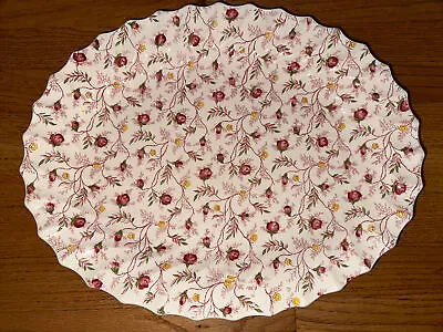 Buy Hard To Find Size 17  Vintage Spode Copeland Rosebud Chintz Oval Platter Exc Con • 151.19£