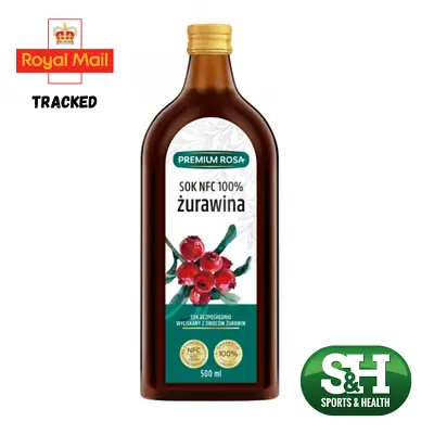 Buy Cranberry Juice 100% 500 Ml Not From Concentrate Premium Rosa Glass Bottle • 14.49£