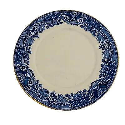 Buy Antique Burleigh Ware Willow Small Plate 5.5 Inch Blue White Centre Burslem • 9.99£