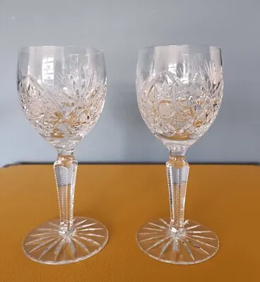 Buy Thomas Webb Crystal ~ Royal Cut Wine Glasses, Set Of 2 ~ 6  Height, 2.5  Rim ~ • 15£