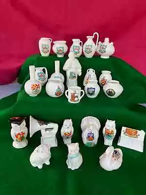 Buy Goss & Crested China Job Lot 24 Pieces Essex & Suffolk Crests • 25£