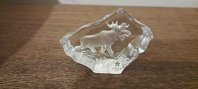 Buy Mats Jonasson Moose Crystal Glass Paperweight Or Decorative Piece • 5.50£