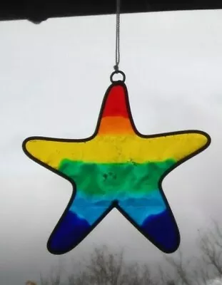 Buy  RAINBOW /STAR/HEART SUN CATCHER * STAINED GLASS EFFECT * NHS * LGBT * With Hook • 6.50£