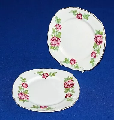 Buy Royal Vale 2 X Pink Roses Side Plates 6  In Width, 1st Quality. • 4.99£