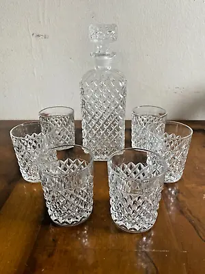Buy Crystal Whisky Decanter And Set Of 6 Whisky Glasses • 60£