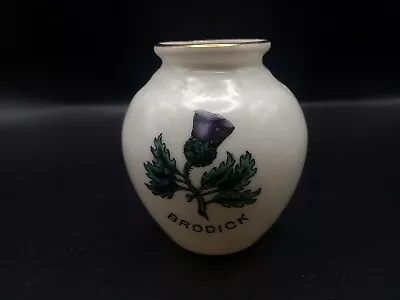Buy Goss Crested China - BRODICK With Thistle Crest - Norwich Urn - Goss. • 8£