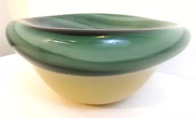 Buy Glass Decorative Fruit Bowl Green Oval Round Shape 12W X 6H X 8 D Inch • 37.32£